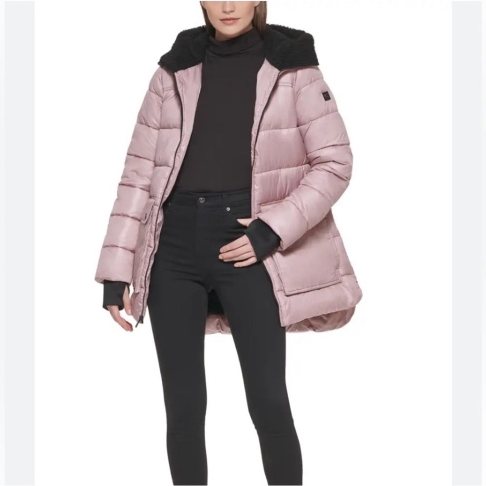 NWT Kenneth Cole Pink Quilted Puffer Jacket